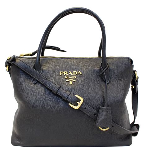 prada leather black bag|Prada bag black price.